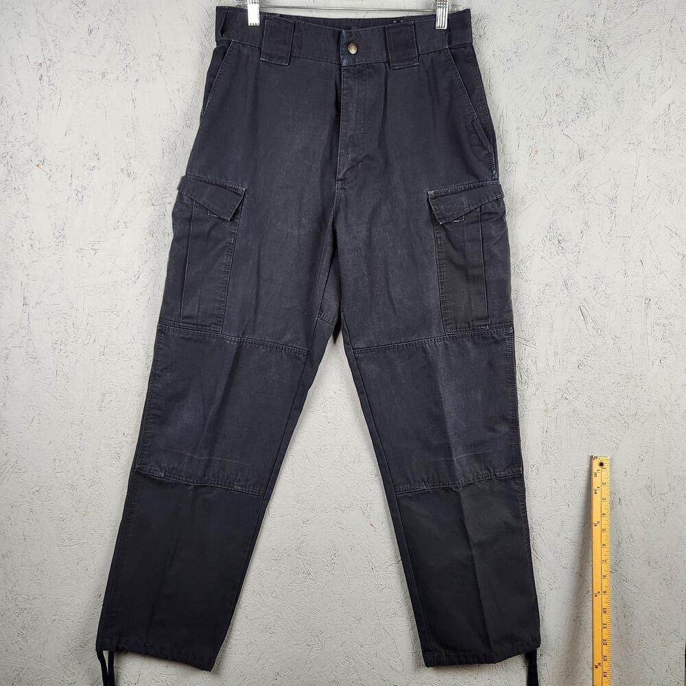 5.11 Tactical Pants Mens Medium Regular Black Ripstop Cargo TDU Double Knee Work